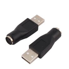 PS公对USB母转接头 键盘PS2转USB 圆口转USB USB转PS2鼠标转换头