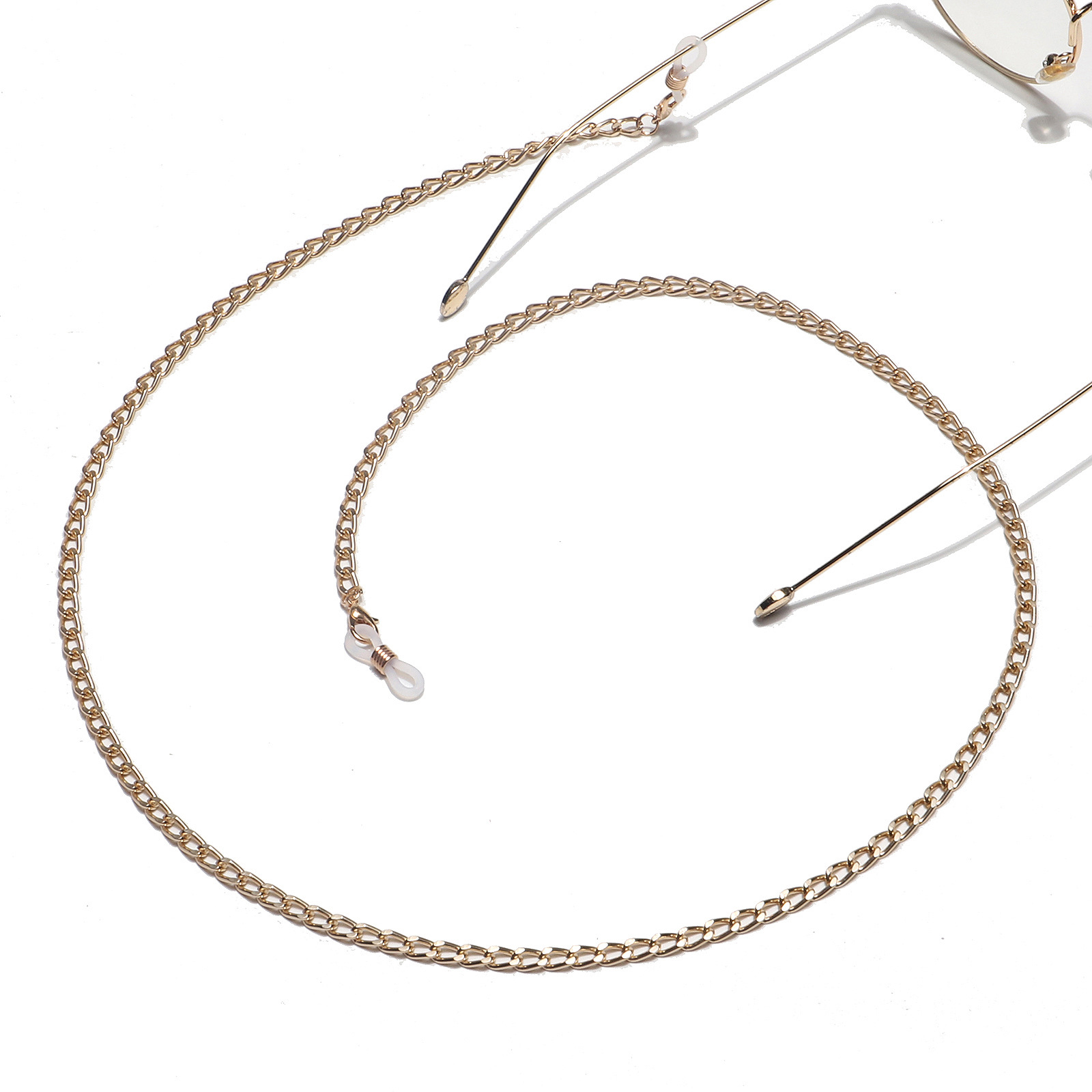 55g Weight Metal Material Gold Color Fashionable And Simple Color Retention Gold Thin Aluminum Chain Glasses Rope Metal Glasses Chain Wholesale Nihaojewelry 2