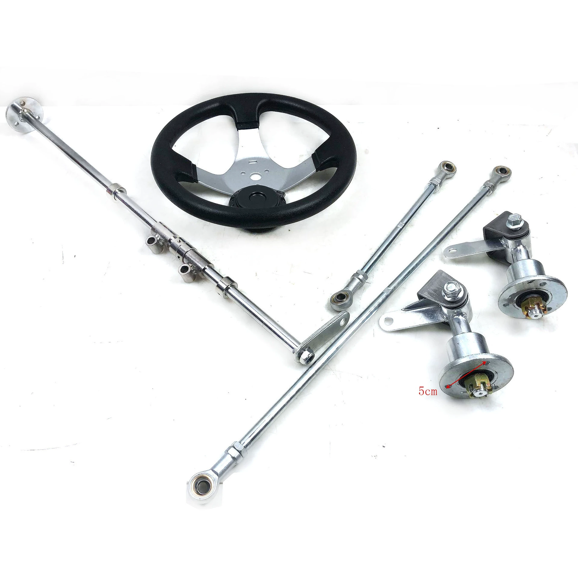 Модифицированный четырехколесный электрический мотоцикл, аксессуары для картинга, передняя система рулевого управления, рычаг фланца рулевого колеса