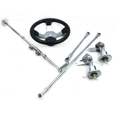Modified Four-wheel Electric Motorcycle Go-kart Accessories Front Steering System Steering Wheel Claw Flange Pull Rod