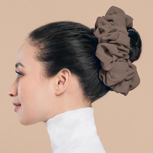Cross-border Malaysia single-color pearl chiffon bun hair tie large pure color base flower colon hair tie for women