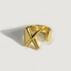 Retro golden ring with letters, Korean style, English letters, European style, on index finger