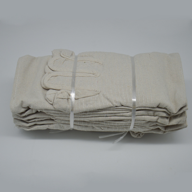 双层加厚帆布手套24道线结实耐磨电焊耐防护劳保机修手套批发