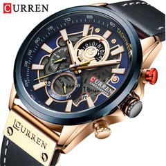 CURREN/Carren 8380 Fashion Men's Waterproof Watch with Six Hands, Multifunctional and Stylish Large Dial Bracelet Watch