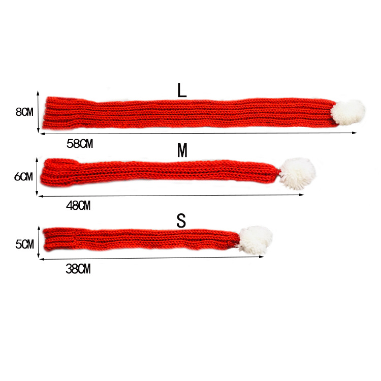 110g Weight Costume Props Event & Party Supplies Fashion Yarn Christmas Color Block Pet Scarf