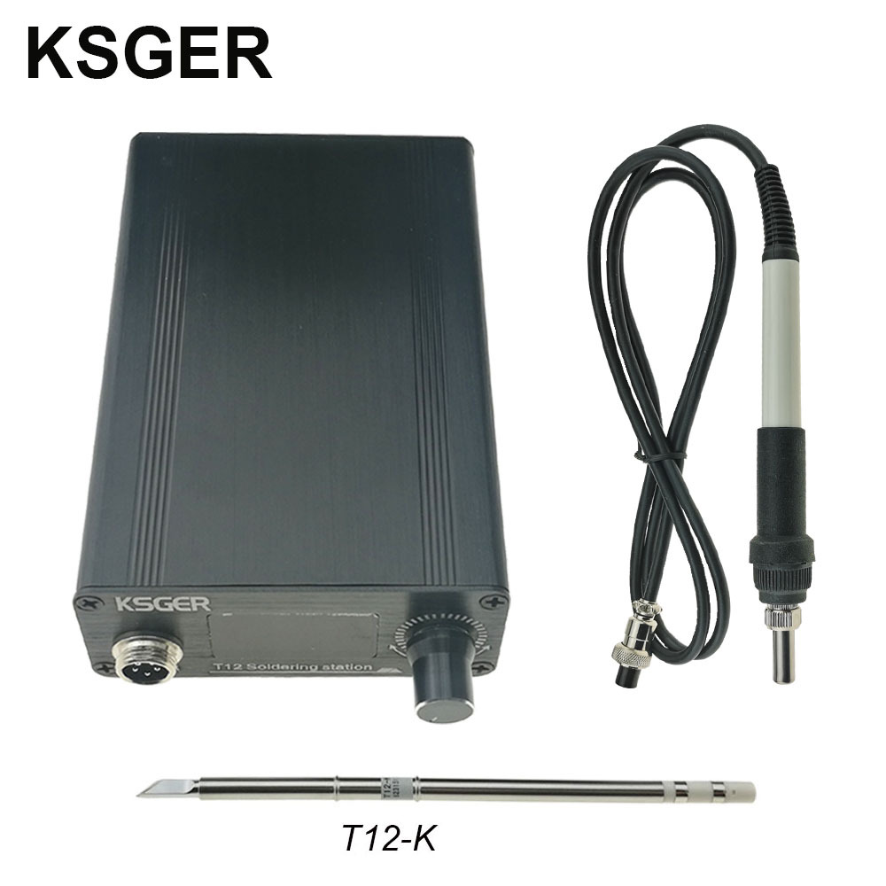 KSGER fabricante T12 Estación de soldadura OLED temperatura ajustable STM32 panel de control reparación Estación de soldadura eléctrica cabeza de soldadura núcleo de calefacción