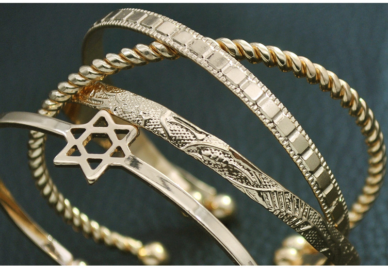 Fashion Heart Shape Flower Alloy Plating Womenu0027S Bangle 1 Piece