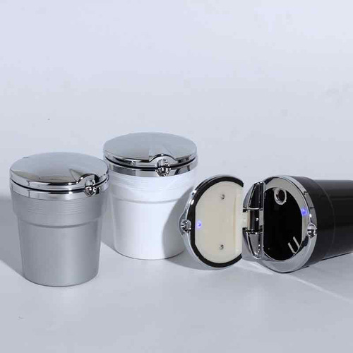 Car ashtray with LED light, imitation metal plating, general creative interior, flame retardant automotive supplies for car models
