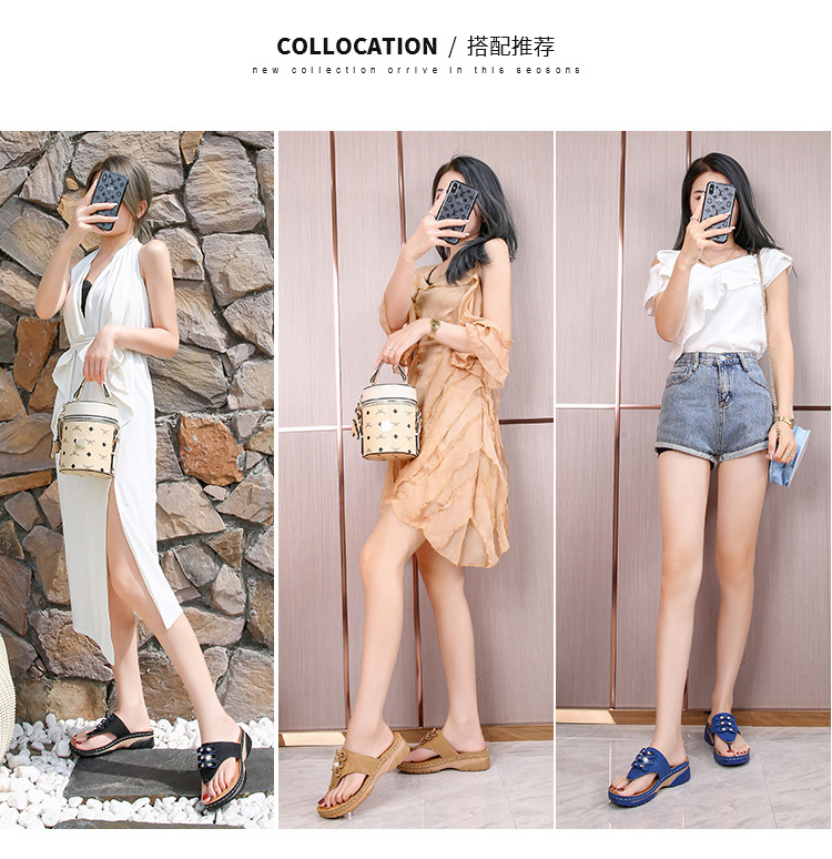 Wholesale of 2021 new style casual high-heeled sandals for women with round heads, cross-border large-sized women's sandals Specification drawing