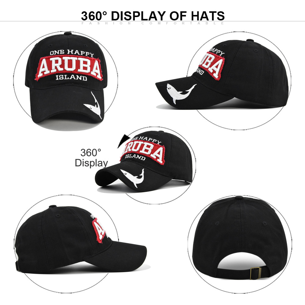 Baseball Cap For Men Embroidered Shark Letter Duckbill Sun Hat_voghion.com