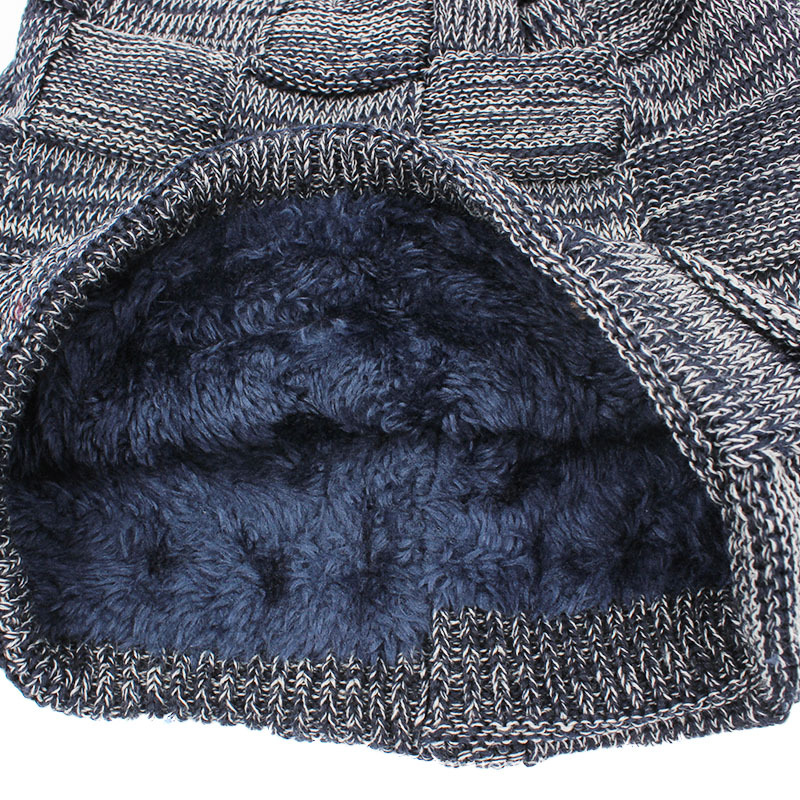 Cappello unisex in maglia mista Cappello autunnale e invernale in pile spesso da uomo e da donna_voghion.com