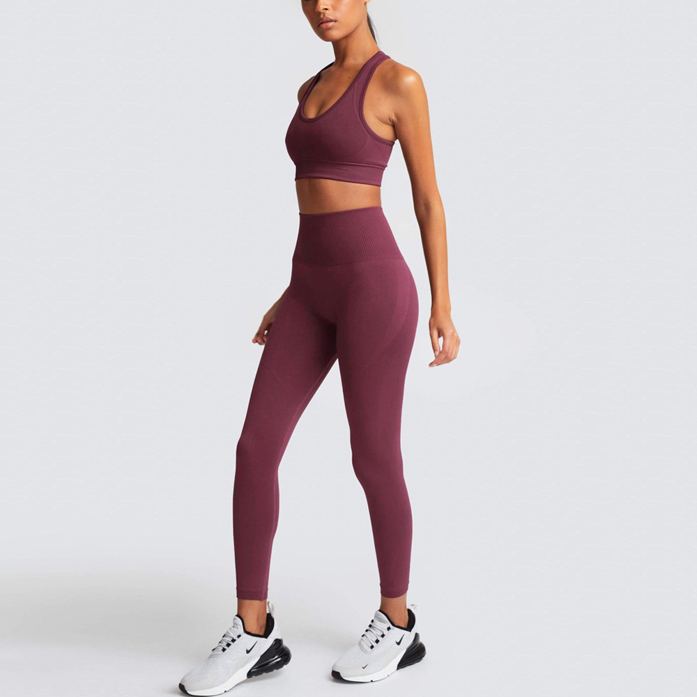 seamless knitted sports yoga suit NSLX8984