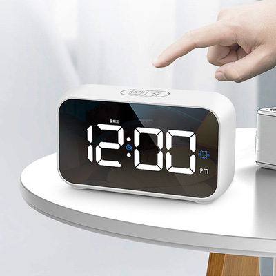 蓝牙手机闹钟 手机设置 五组音乐闹铃 可调音量闹钟 自动同步时间|ms