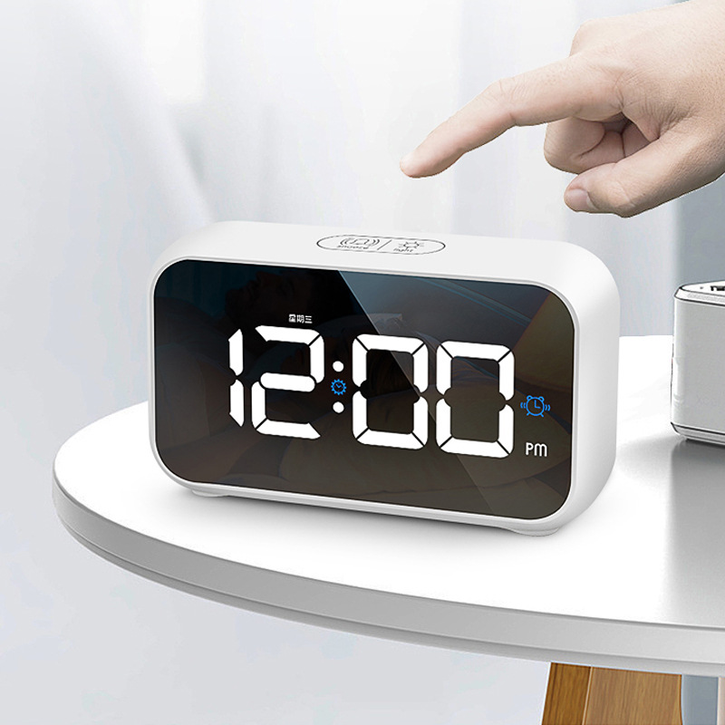 蓝牙手机闹钟 手机设置 五组音乐闹铃 可调音量闹钟 自动同步时间|ms