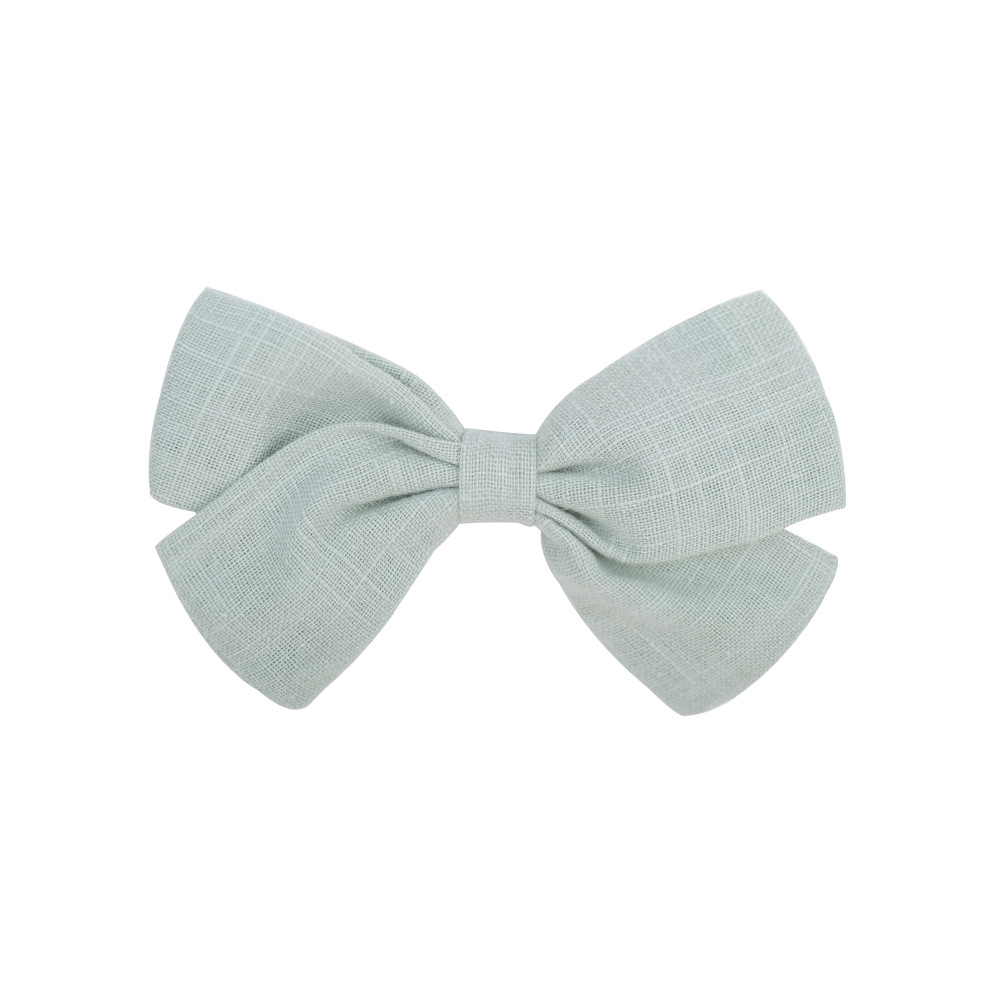 New Bow Pure Color Cotton  Knotted Side Clip display picture 5