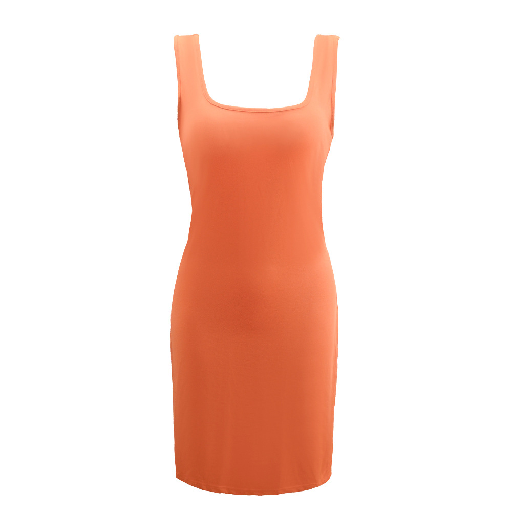 Solid Color Tank Dresses Women Wholesale Clothing