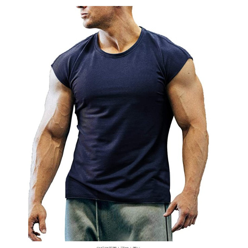 Men's Solid Color Simple Style Round Neck Sleeveless Loose Men's T-shirt display picture 5