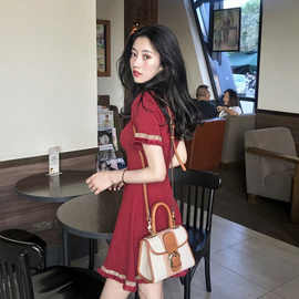 小个子新款韩版女装街头风气质连衣裙短袖chic修身a字裙子潮