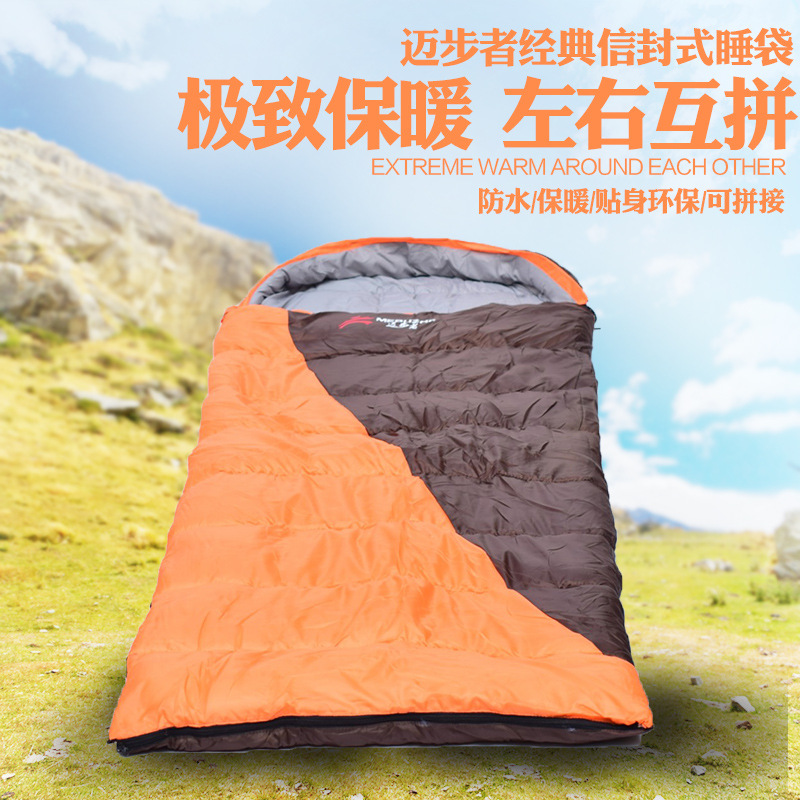 Single Cotton sleeping bag Mosaic Double Sleeping bag envelope Cap Sleeping bag Camping travel Sleeping bag Four seasons Sleeping bag