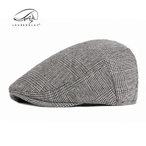 Foreign trade hat spring and autumn new plaid beret men's British retro literary casual progressive hat women's peaked hat