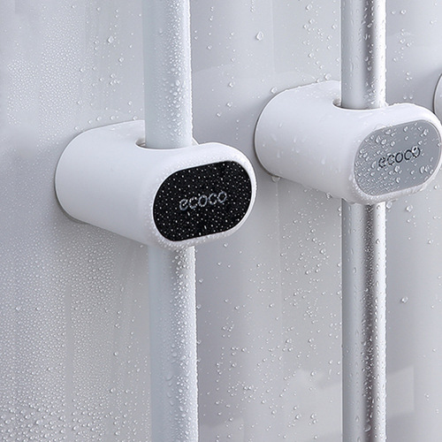 ecoco punch-free, traceless wall-mounted multifunctional toilet brush broom clip silicone non-slip mop holder card holder