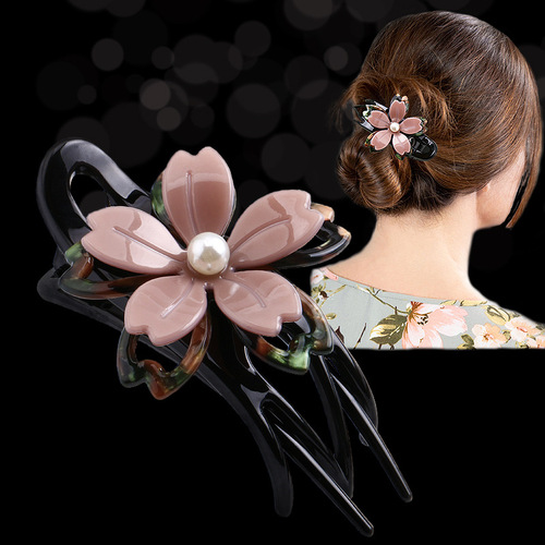 Tooth duckbill chuck hairpin headdress hairpin back three mom elegant temperament large pan head female top clip