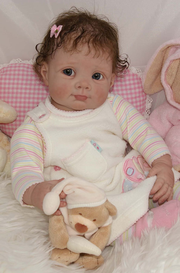 22 인치 다시 태어난 인형 키트 전체 세트 몸과 눈 BIBY