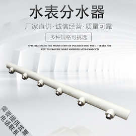 PPR分水器水表全塑分支器阀门6350主管PE单内外丝双头46分120间距