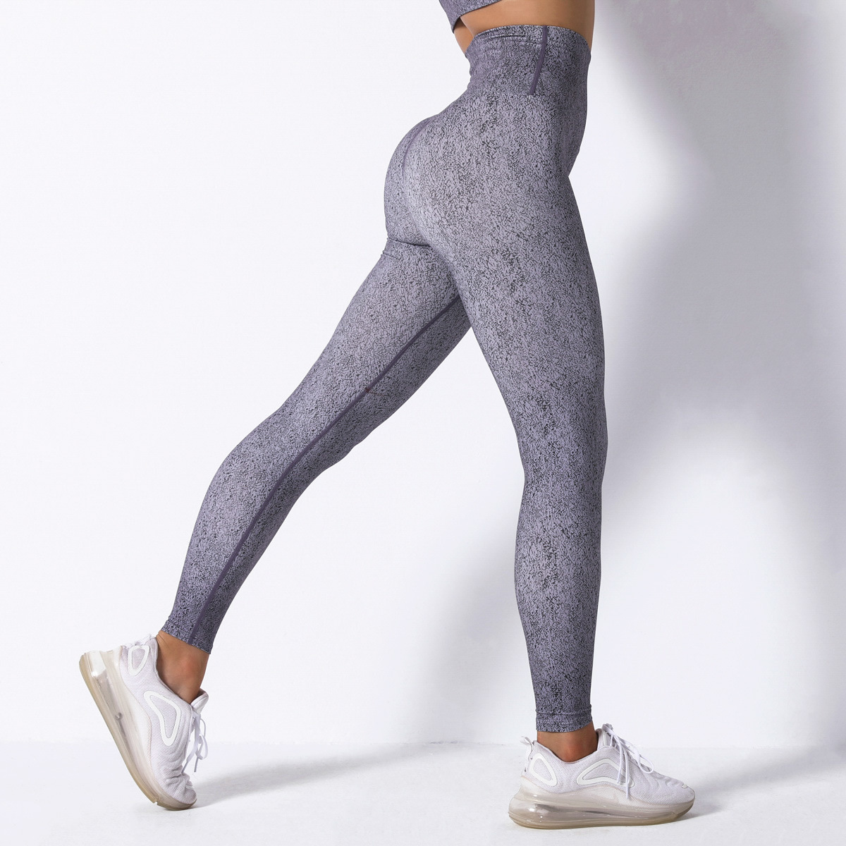 Pantalones de yoga transpirables que absorben la humedad y levantan la cadera con estampado NSNS10702