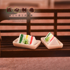 1/12 Scale Dollhouse Mini Furniture Miniature Props Realistic Triangle Cake Model Photography Prop Camera Shelf Ornament