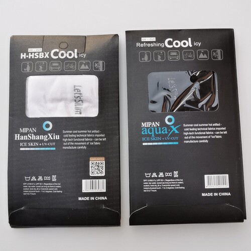 Black and White Ice Sleeve Sunscreen Gloves Women's Anti-UV Long Ice Silk Sleeves Men's and Women's Cycling Sleeves Wholesale