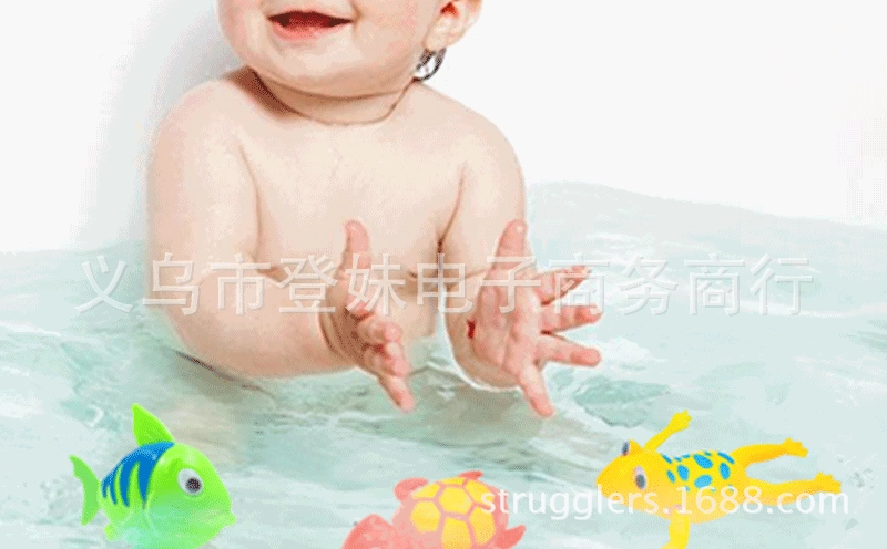 Заводная игрушка для купания и игр в воде, лягушка