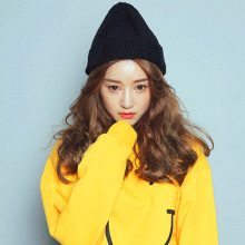 韩国新款赵敏英同款简约百搭卷边尖尖帽针织粗毛线秋冬天男女帽子