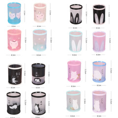 Creative DIY High-Transparency Plastic Pen Holder Cute Student Cartoon Pen Pot Office Desk Detachable Storage Bucket Wholesale