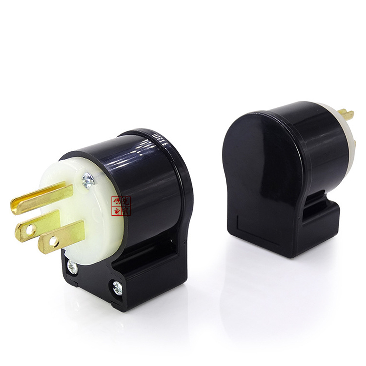 台湾J-810 NEMA 5-15P 15A 125V 美规直角弯头90度半导体美规插头