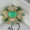 Baroque Emerald Brooch The galaxy resin Pearl Matte Retro Accessories Pin Western Sternum