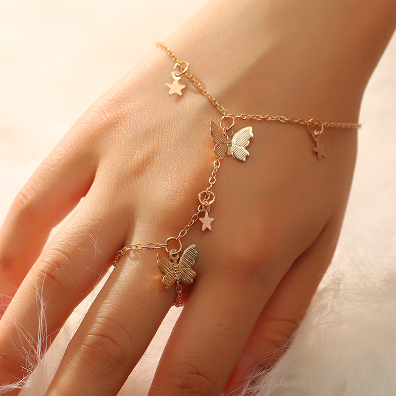 Simple Fashion Butterfly Five-pointed Star Bracelet Wholesale Nihaojewelry display picture 1