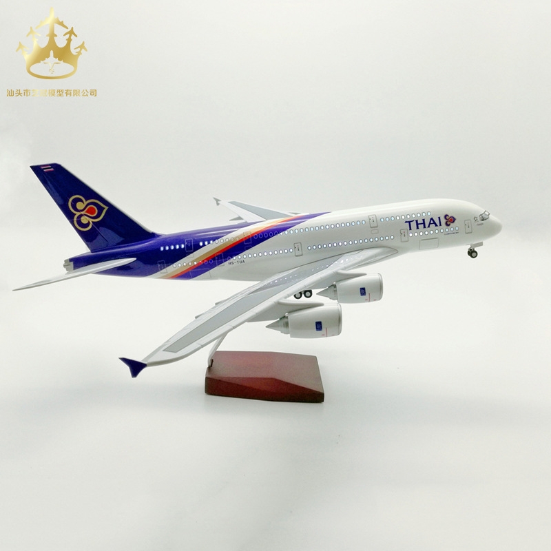 1:160空客A380泰国航空仿真客机模型