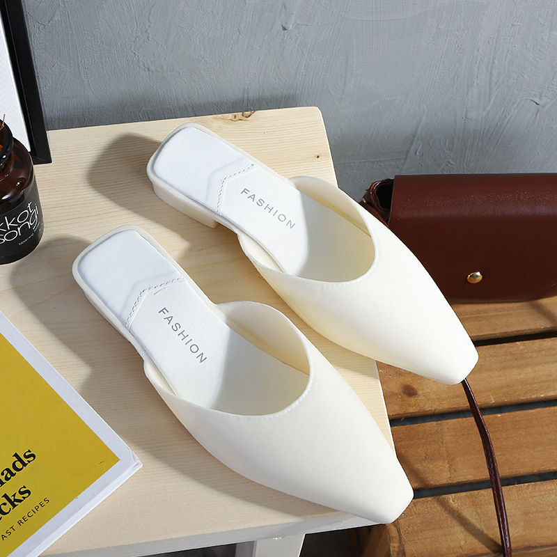 KHD品牌2020新款凉拖鞋女秋季外穿韩版单鞋学生半拖包头鞋子ins潮|ru