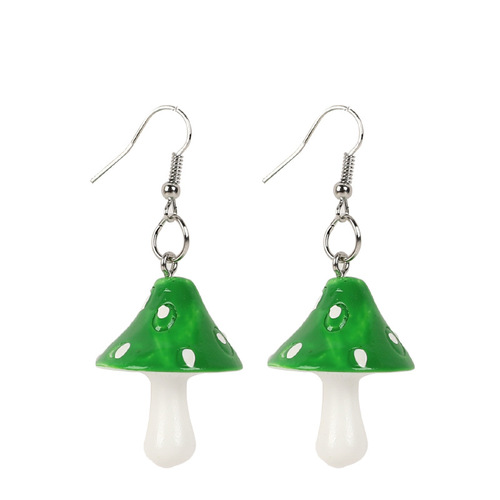 2 pairs Simple and sweet mushroom earrings for women girls simulation mushroom earrings Japanese and Korean earrings