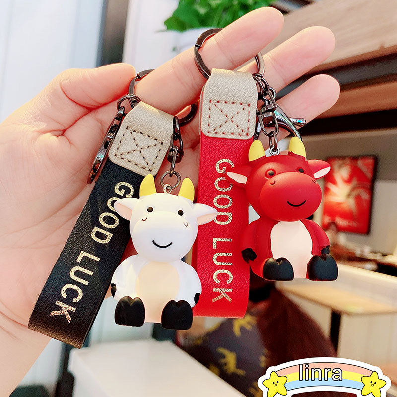 new year Want automobile Key buckle lovers Pendants resin gift lovely Calf schoolbag Pendant Cartoon doll