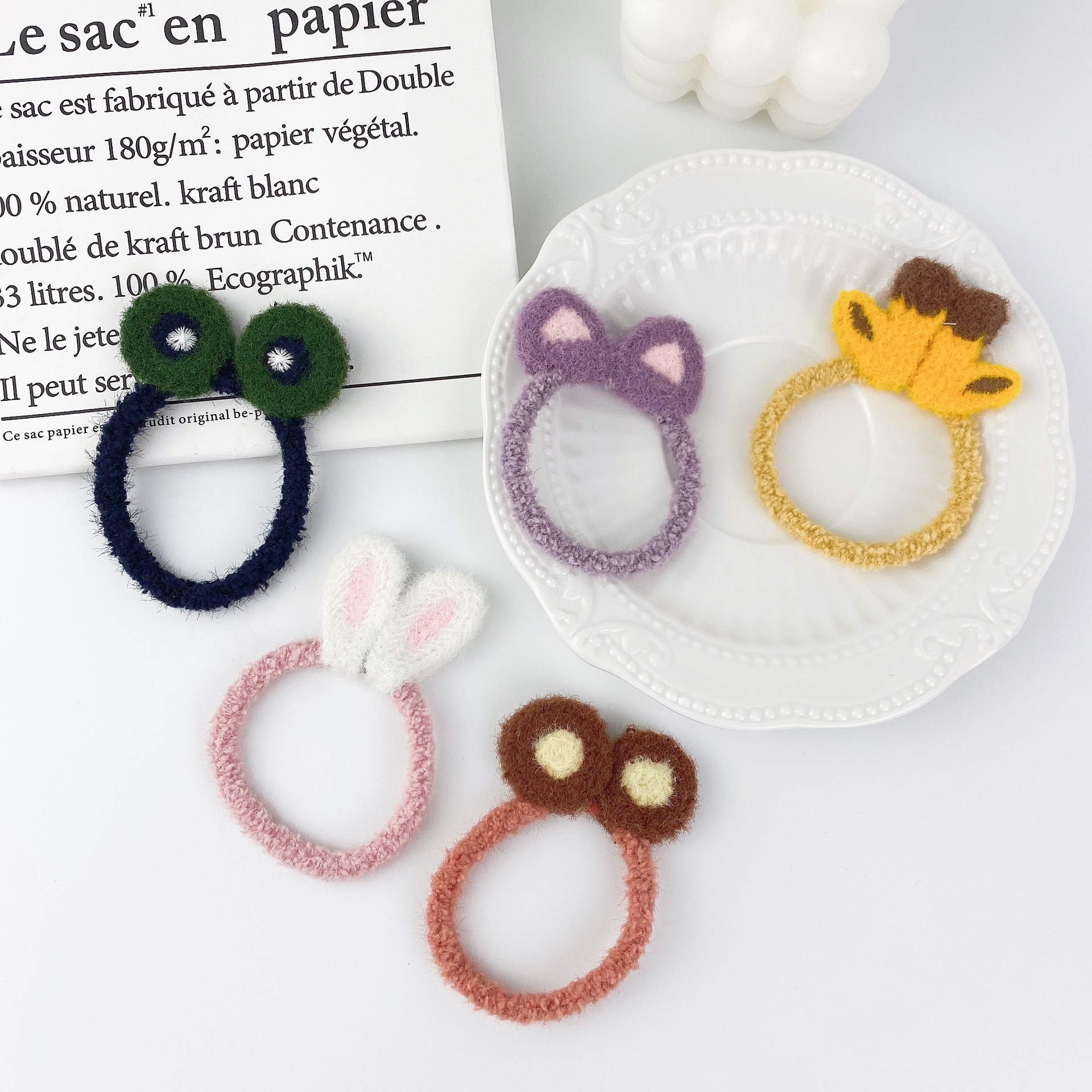 New  Plush Rabbit Ears Hair Rope display picture 2