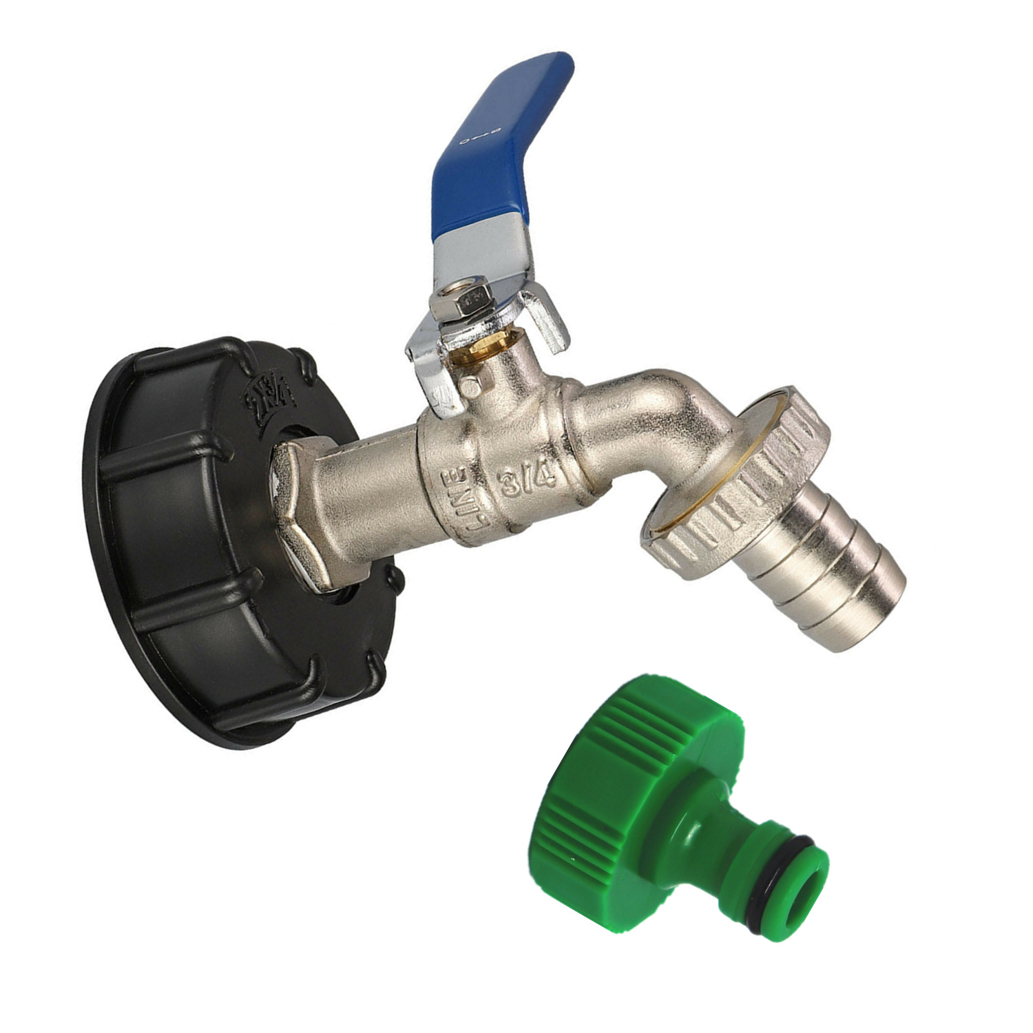 Accesorios de barril de tonelada transfronteriza tonelada adaptador de barril de tonelada interruptor de barril de latón IBC grifo de barril de 1/2 pulgada