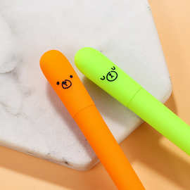 超萌小清新表情茄子中性笔 创意蔬菜中性笔 学生用中性笔批发厂家