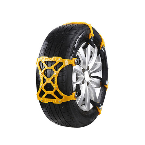 Car tire snow anti-skid chain 6-piece thickened beef tendon emergency escape double buckle universal anti-skid chain