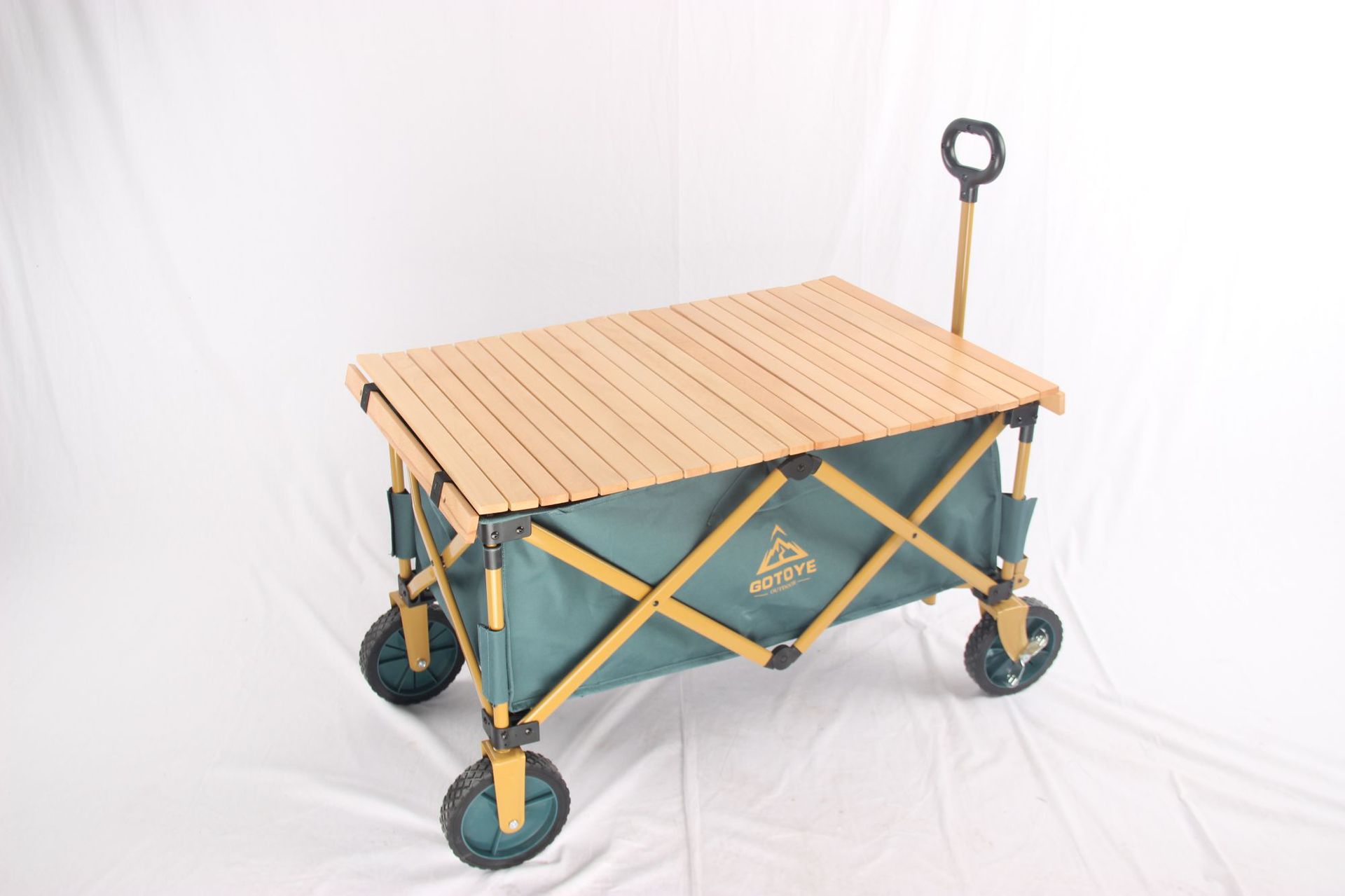 GOTOYE Camping al aire libre Carrito portátil multifuncional Carrito de carga ligero plegable Carrito a juego Mesa