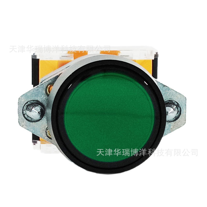LA39-A1-02/G上海二工APT圆形按钮 2常闭绿色LA39-A1平头按钮开关