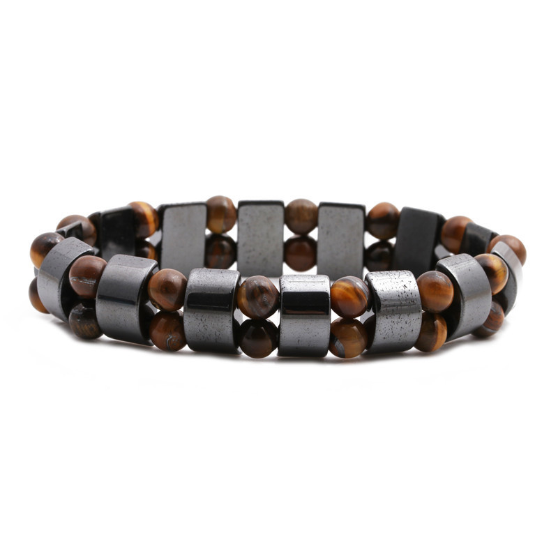 Hot Sale Tiger's Eye Black Gallstone Bracelet Beaded Diy Bracelet Beaded Wholesale Nihaojewelry display picture 5