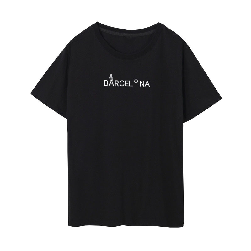 歐洲站大碼男裝休閑2020夏季新款印花字母純棉短袖t恤男士上衣服