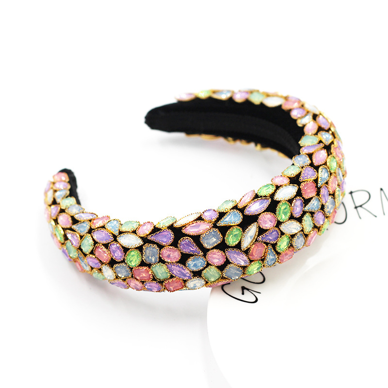 New  Fashion Baroque  Full Diamond Geometric Headband display picture 7